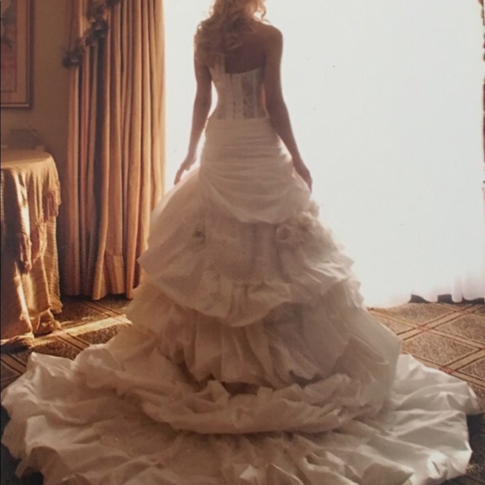 Pnina Tornai, two-piece, custom wedding dress.